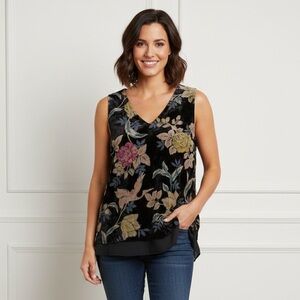 DR2 by Daniel Rainn Floral Velvet Burnout